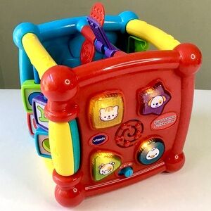VTech Busy Learners Activity Cube Lights Sounds Toy Babies Toddlers WORKS